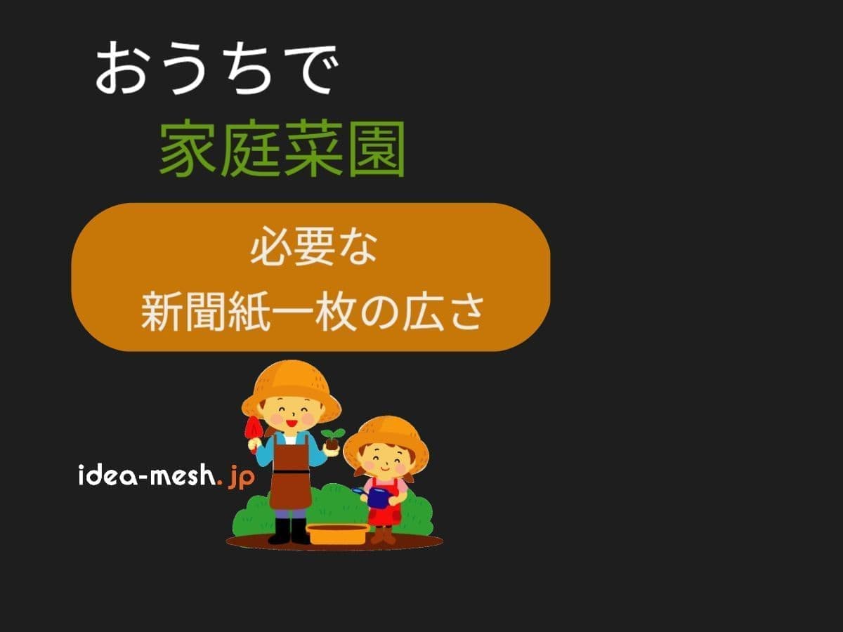 できます！おうちで家庭菜園