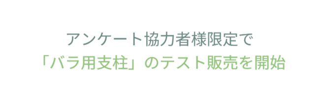 バラ用支柱テスト販売のお知らせ