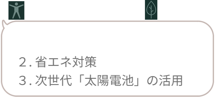 サイト内の現在地を示すナビゲーション画像。「1.食料危機対策（さつまいもの垂直栽培）」の文字のみを明るく強調表示し、ここから最初のテーマが始まることを宣言。 / Navigation menu highlighting "1. Food Security Measures". Indicates the start of the section on vertical sweet potato cultivation.